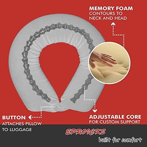 Travel Pillow, Memory Foam Neck Pillow, Adjustable Roll Pillow, for Travel, Airplanes, Trains, Car, Home, Office, Sleeping Rest Back Support Cushion, 68cm X 10cm (Grey) - Image 5