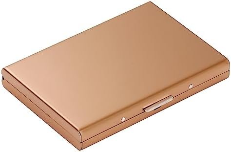 Vicloon Metalen Kaarthouder Portemonnee, Ultradunne Roestvrijstalen Metalen Portefeuilles RFID-blokkerende Credit Card Houder voor Heren en Dames, Kaartbeschermer Met 6 PVC-slots en Roestvrijstalen Vergrendeling