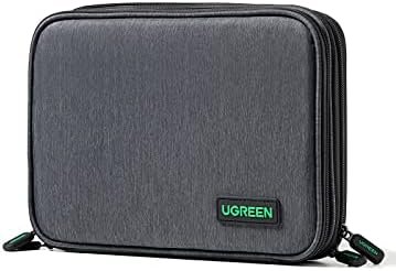 UGREEN Kabel Tassen Elektronische Opbergtas Elektronische Accessoires Tas Gadget Reistas Kabel Draagtas Drie Laag Dubbele Ritssluiting voor Kabel Oplader Hub Powerbank Switch, enz.