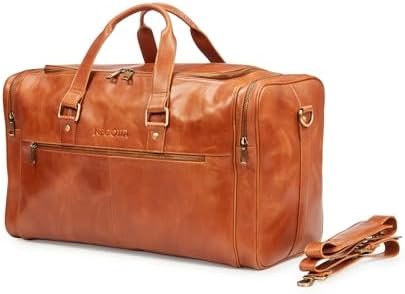 NEGOTIA Alpha - Leren Weekendtas Heren en Dames - Premium leren Reistas - Duffel Bag - Luxe Top-Grain Leer - Bruin