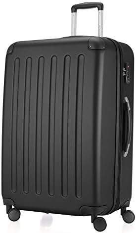 HAUPTSTADTKOFFER - SPREE - Harde koffer, trolleykoffer, uitbreidbare reiskoffer, 4 wielen, TSA, 75 cm, 119 liter, zwart