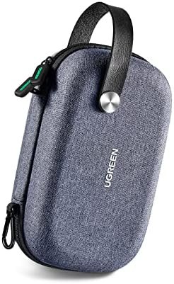 UGREEN Kabel Tassen Elektronische Opbergtas Elektronische Accessoires Tas Dubbele Laag Dubbele Ritssluiting Waterdicht Schokbestendig voor Kabel Oplader Hub Powerbank Switch, enz. (Grijs)