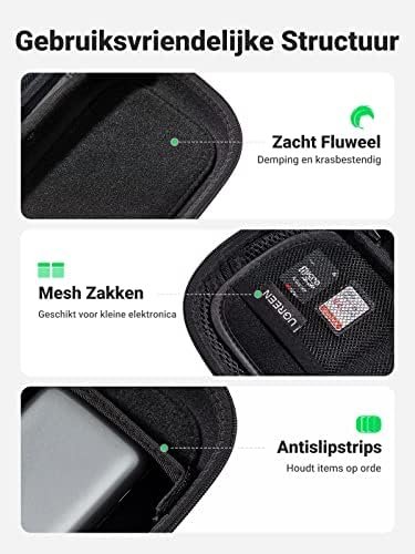 UGREEN Kabel Tassen Elektronische Opbergtas Elektronische Accessoires Tas Dubbele Laag Dubbele Ritssluiting Waterdicht Schokbestendig voor Kabel Oplader Hub Powerbank Switch, enz. (Grijs) - Image 3