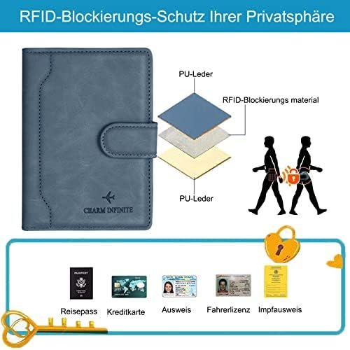 Toctax Vaccinatiepaspoort hoes lederlook - 14,8 cm x 11 cm hoes vaccinatiebewijs met ruimte voor kaarten - beschermhoes vaccinatiebewijs en paspoort - vaccinatiebewijs voor baby's en volwassenen, - Image 3