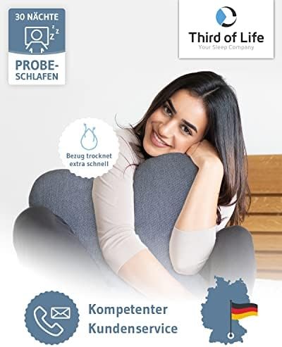 Zijslaapkussen ACAMAR QuickDry | Orthopedisch Neksteunkussen/Geheugenschuimkussen | Warmteregulerende sneldrogende overtrek | HWK Nekkussen 55x47x12 cm - Image 7