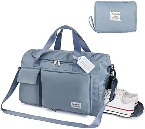 Flintronic Opvouwbare reistas, 35 liter, bagagetas, grote weekendtas, overnachtingstas, vakantietas, waterdichte sporttas voor heren en dames, met 1 bagagelabel, 28*22*4.5CM - Image 2
