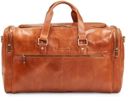 NEGOTIA Alpha - Leren Weekendtas Heren en Dames - Premium leren Reistas - Duffel Bag - Luxe Top-Grain Leer - Bruin - Image 2
