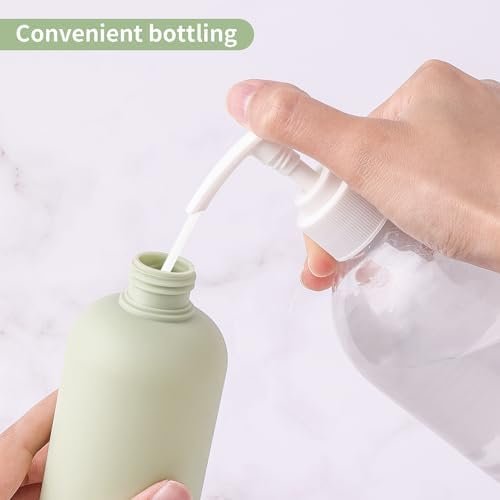 WLLHYF Squeeze Flessen 2 Pack 200 ML Hervulbare Plastic Reiscontainers Lege Flessen Met Disc Top Flip Cap Reisaccessoires voor Shampoo Crèmes Lotion Conditioner - Image 4