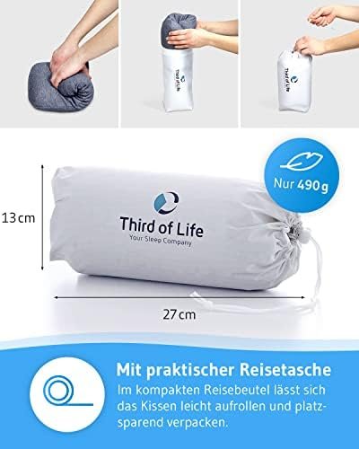 Reiskussen VOLAR Quickdry | Nekkussen van visco-schuim | Orthopedisch HWK- neksteunkussen met warmteregulerend en sneldrogend overtrek | Klein hoofdkussen voor op reis, 40x25x10 cm - Image 6