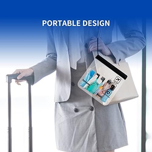 Turmaster 4 pak luchthaven goedgekeurd heldere toilettas, lekvrije luchthaven veiligheid goedgekeurde vloeistof tas 20 x 20cm, waterdichte reizen toilettas, zwart met handvat - Image 7