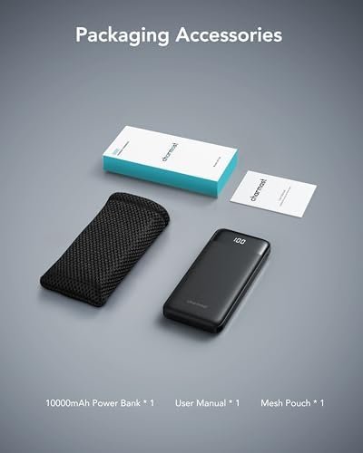 Charmast Externe batterij 10.000 mAh met 4 geïntegreerde kabels, draagbare batterij, USB C, dun, powerbank met 6 uitgangen en 3 ingangen voor iPhone 12 13 11 Samsung S21 S22 - Image 8