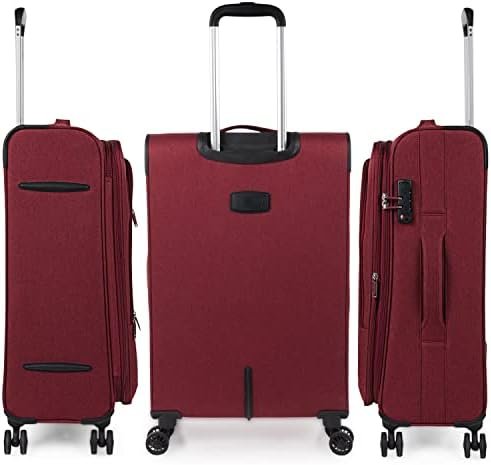 JASLEN - Luggage Suitcase Koffer Reiskoffer Koffers Groot Travel Suitcase Set Met Wielen Trolley Bag Grote Koffer Large Bagage Reiskoffers, Granaat - Image 3
