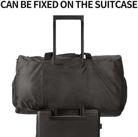 Cotabaty 90L Opvouwbare Reizen Duffle Bag Hold Alle Reizen Bagage Tas Vakantie Tas met Multi-Zakken voor Vrouwen Mannen, Zwart, 90L - Image 4