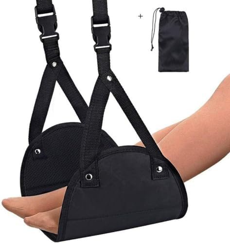 Vliegtuigvoetensteun - beste voetensteun voor reizen, reisaccessoires voor vliegtuigen, geen botsende voethangmat en draagbare beensteun voor vliegtuigen, ontspanning en comfort voor lange vluchten (schuim) - Image 9