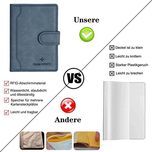 Toctax Vaccinatiepaspoort hoes lederlook - 14,8 cm x 11 cm hoes vaccinatiebewijs met ruimte voor kaarten - beschermhoes vaccinatiebewijs en paspoort - vaccinatiebewijs voor baby's en volwassenen, - Image 2