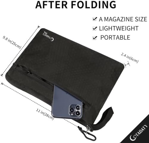 Cotabaty 90L Opvouwbare Reizen Duffle Bag Hold Alle Reizen Bagage Tas Vakantie Tas met Multi-Zakken voor Vrouwen Mannen, Zwart, 90L - Image 5