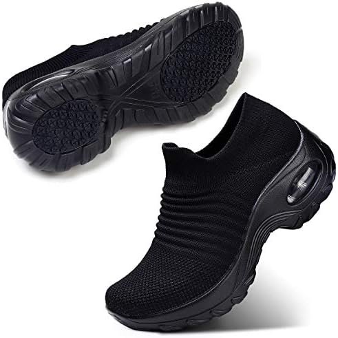 STQ Dames wandelschoenen Slip-on Lichtgewicht Mesh Sneakers Ademend Tennis Comfortabele Platform Wedge Schoenen