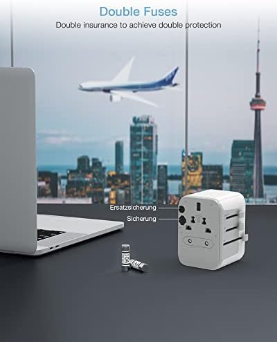 TESSAN Universele Stekkeradapter, Universele Reisstekker Adapter met 2 USB en 2 USB C, Universele Adapter voor EU, VK, Amerika, Canada, Australië, Universele Stekkeradapter - Image 5