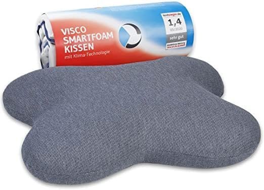Zijslaapkussen ACAMAR QuickDry | Orthopedisch Neksteunkussen/Geheugenschuimkussen | Warmteregulerende sneldrogende overtrek | HWK Nekkussen 55x47x12 cm