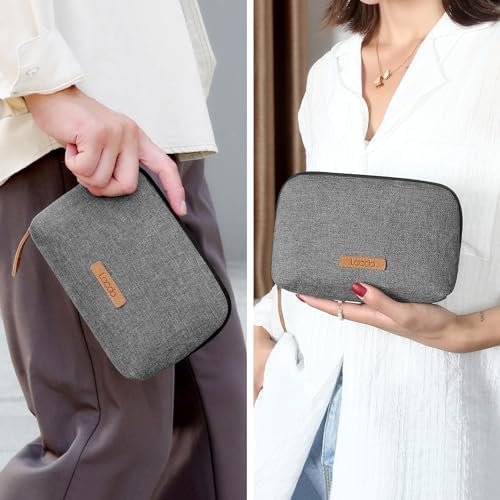 Lacdo Electronic Organizer Travel Cable Organizer Bag Pouch Case Tech Electronic Draagbare oplader Case voor kabel, snoeren, MacBook Laptop oplader, muis, Power Adapter, Power Bank, Grijs - Image 7