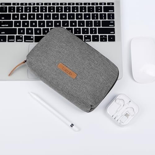 Lacdo Electronic Organizer Travel Cable Organizer Bag Pouch Case Tech Electronic Draagbare oplader Case voor kabel, snoeren, MacBook Laptop oplader, muis, Power Adapter, Power Bank, Grijs - Image 6
