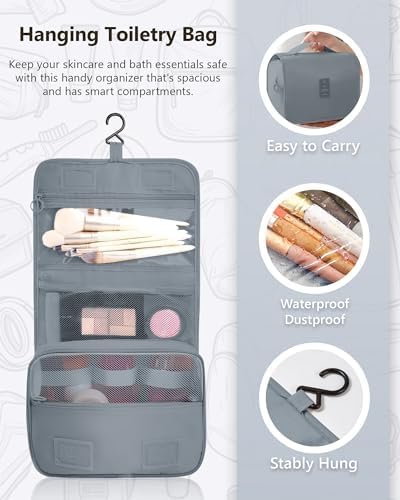 Compression Packing Cubes 8 Sets Suitcases Luggage Organizers with makeup storage bag Waterproof Shoe Storage Bag Travel Essentials Grey - Image 6