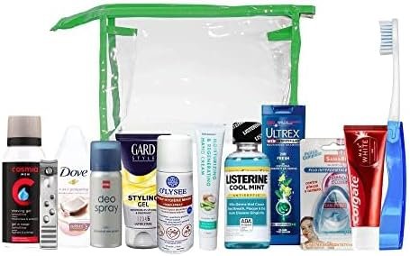 Travel Essentials-set, reisset geschikt voor handbagage, vakantie en zakenreizen, bestaande uit alle benodigde merkproducten voor persoonlijke verzorging, in een PVC make-uptas (Men) - Image 6