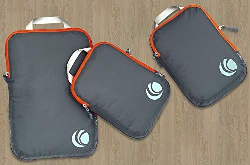 Cipway Compressie verpakking kubussen set, ultralichte uitbreidbare reisorganisatoren voor handbagage (grijs 3 stuks) - Image 6