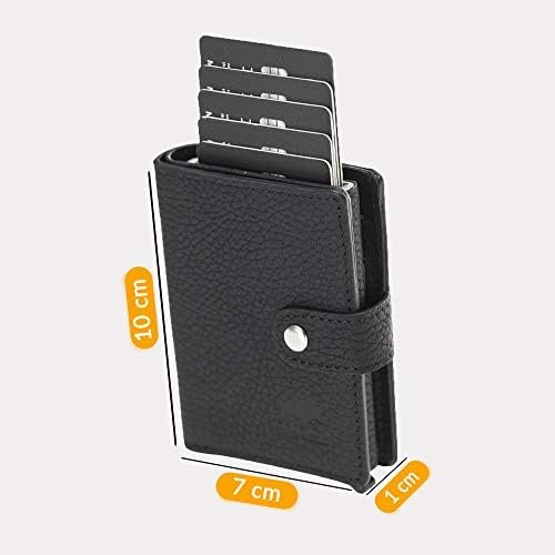 Solo Pelle Leren portemonnee Q-Wallet met geïntegreerde kaarthouder voor 15 kaarten + bankbiljetten | creditcardhouder met RFID, mat zwart, One Size, creditcardhoes - Image 3