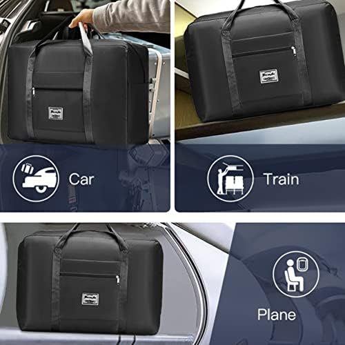 KSIBNW Travel Bag Hand Luggage 55x40x20cm, Lightweight Foldable Hand Luggage Ryanair Waterproof Large zwart Women Men, 45L Bag Sports Bag Hospital Bag Weekender Bag Training Bag for Travel - Image 6