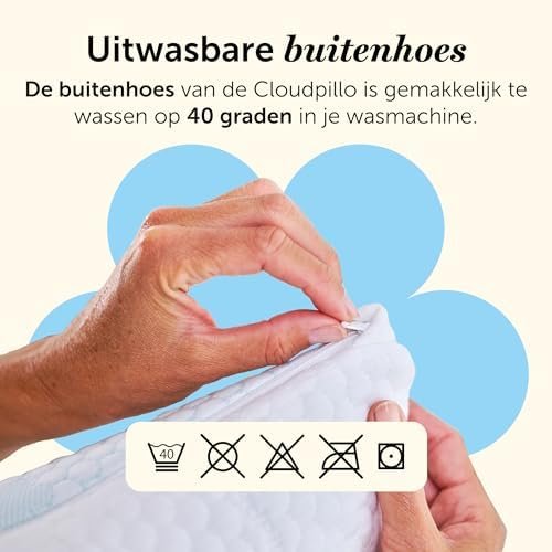 Cloudpillo Premium Memory Foam Kussen 50x70 cm - In Hoogte Verstelbaar Kussen - Ergonomisch Kussen - Koel/Warm kussen - Hypoallergeen Bedkussen - Duurzaam en Ideaal voor Mensen met Allergieën - Image 6