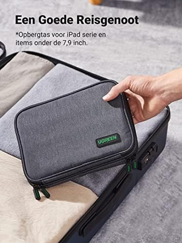 UGREEN Kabel Tassen Elektronische Opbergtas Elektronische Accessoires Tas Gadget Reistas Kabel Draagtas Drie Laag Dubbele Ritssluiting voor Kabel Oplader Hub Powerbank Switch, enz. - Image 6