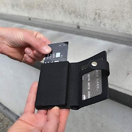 Solo Pelle Leren portemonnee Q-Wallet met geïntegreerde kaarthouder voor 15 kaarten + bankbiljetten | creditcardhouder met RFID, mat zwart, One Size, creditcardhoes - Image 4