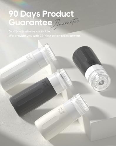 Morfone reisflessen om te vullen, 16-delige reisset, met toilettas, lekvrije navulbare TSA-goedgekeurde siliconen reisflessen, te gebruiken voor shampoo, lotion, spoeling of douchegel [FDA] [BPA-vrij]. - Image 6