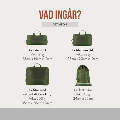 TRAVEL DUDE verpakkingstasjes met compressiezakken | gemaakt van plastic flessen | organisator voor tassen, koffers & rugzakken | reis organisator voor kleding & schoenen | Bosgroen, 4 delige set - Image 6