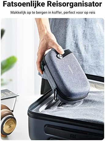UGREEN Kabel Tassen Elektronische Opbergtas Elektronische Accessoires Tas Dubbele Laag Dubbele Ritssluiting Waterdicht Schokbestendig voor Kabel Oplader Hub Powerbank Switch, enz. (Grijs) - Image 5