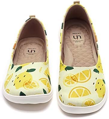 UIN Uinsex Kleurrijke pantoffels voor dames en heren, lichte instappers, instappers, platte kunst, reizen, geschilderde schoenen
