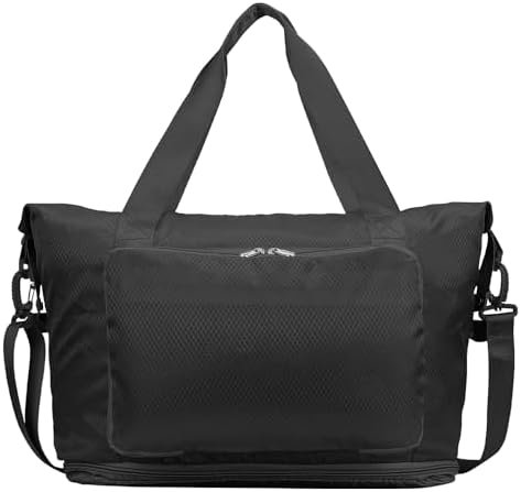 Yomisee Reistas voor dames, weekendtas, handbagage, tas, sporttas, duffle bag, ziekentas, geboorte, fitnesstas, trainingstas voor vliegtuig, reizen, zwart