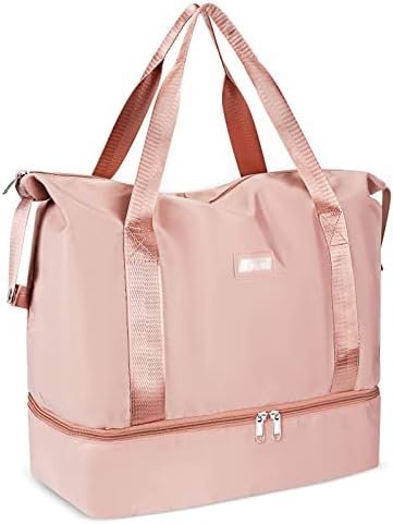 Reistas, CS COSDDI 36 l, weekendtas met trolleymouw, droge en natte compartimenten, sporttas, gym, waterdicht, shoppingtas, handbagage, voor mannen en vrouwen, weekendtas, draagtas, ziekenhuistas, #01 Roze - Image 4