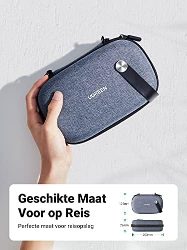 UGREEN Kabel Tassen Elektronische Opbergtas Elektronische Accessoires Tas Dubbele Laag Dubbele Ritssluiting Waterdicht Schokbestendig voor Kabel Oplader Hub Powerbank Switch, enz. (Grijs) - Image 6