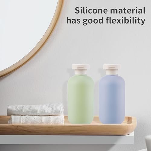 WLLHYF Squeeze Flessen 2 Pack 200 ML Hervulbare Plastic Reiscontainers Lege Flessen Met Disc Top Flip Cap Reisaccessoires voor Shampoo Crèmes Lotion Conditioner - Image 6
