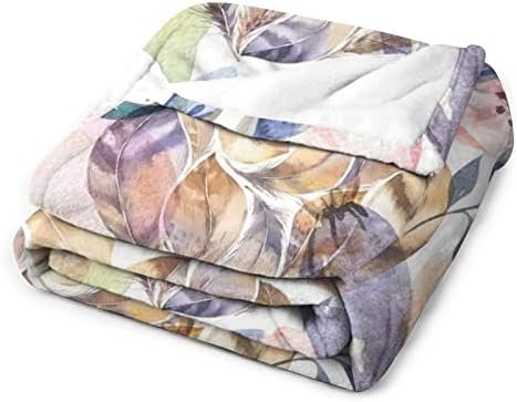 Fleece Blanket Plush,Painted Flowers1,Microfiber Fuzzy Soft Cozy Flannel Throw Blankets for Couch,Bed,Sofa,Camping,Travel - Image 3
