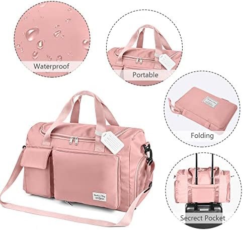 Flintronic Opvouwbare reistas, 35 liter, bagagetas, grote weekendtas, overnachtingstas, vakantietas, waterdichte sporttas voor heren en dames, met 1 bagagelabel, 28*22*4.5CM - Image 6