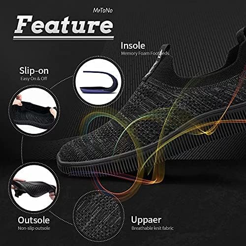 MrToNo Sneakers, slip-on, uniseks, gymschoenen, sportschoenen, ademend, lichtgewicht, comfortabel, outdoor - Image 2