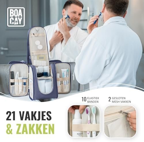 BOACAY Hangende Reistoilettas voor Dames en Heren, Make-Up Tas, Douche- en Wastas, Organizerset voor Cosmetica, Benodigdheden, Reisaccessoires - Image 4