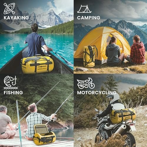 Nordlight Waterdichte Reistas Plunjezak - 60L met Rugzakfunctie (Grijs) | Praktische buiten- en binnenzakken | Droge tas, sporttas, rugzak - Image 6