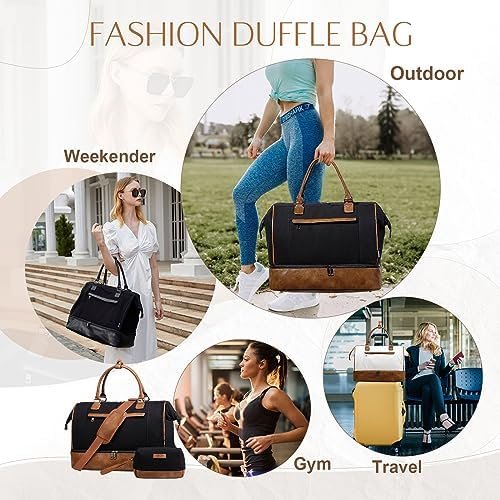VASCHY Reistas,Sporttas Holdall tas Draagtas Handbagage tas Weekendtas Overnachting voor Gymtas Fitnesstas - Image 7