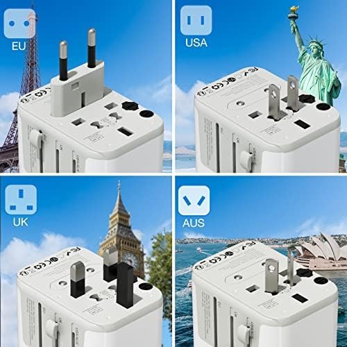 Tessan Reisadapter Wereldwijd, Universele Reisadapter Met 2 Usb En 3 Usb C, Internationale Stopcontactadapter, Reisstekkeradapter Wereldwijd Voor Duitsland Vs Engeland Thailand Italië Australië - Image 2