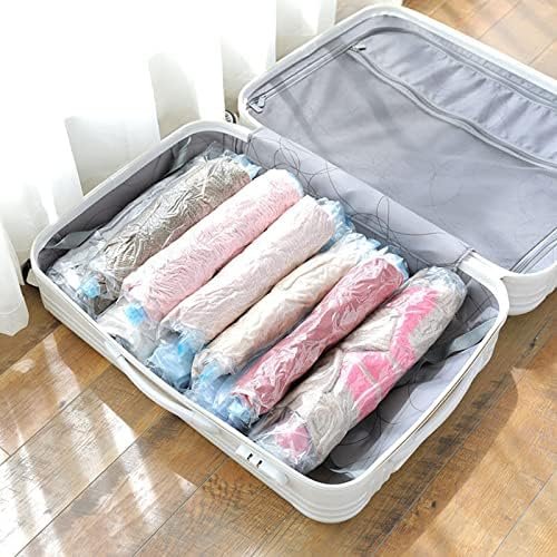 KEYRI 6 stuks compressiezakken om op te rollen, vacuümzakken voor kleding, opbergzakken, vacuüm herbruikbare kledingzakken voor reisbagage, 60 x 40 cm - Image 7