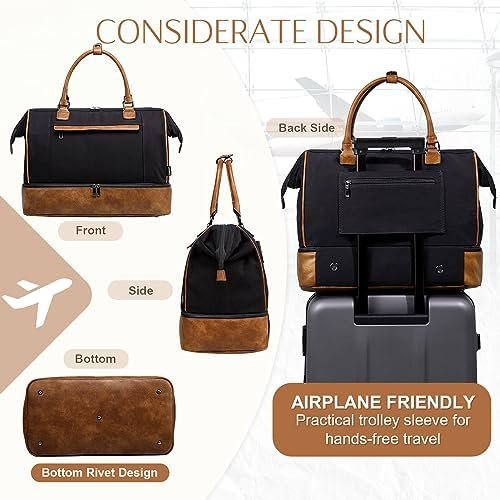 VASCHY Reistas,Sporttas Holdall tas Draagtas Handbagage tas Weekendtas Overnachting voor Gymtas Fitnesstas - Image 5